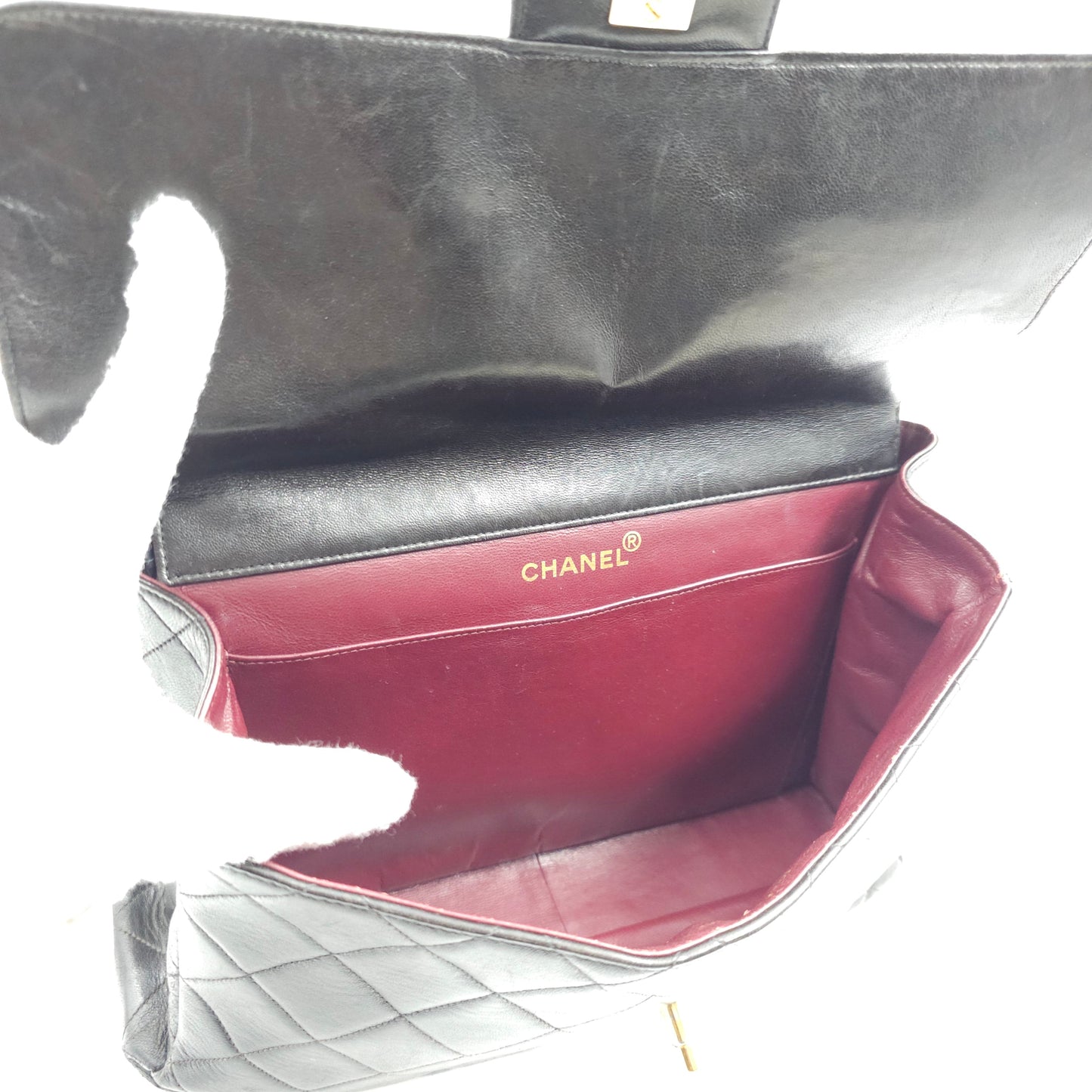 Chanel Glazed Calfskin Large Classic Double SIded Flap Bag