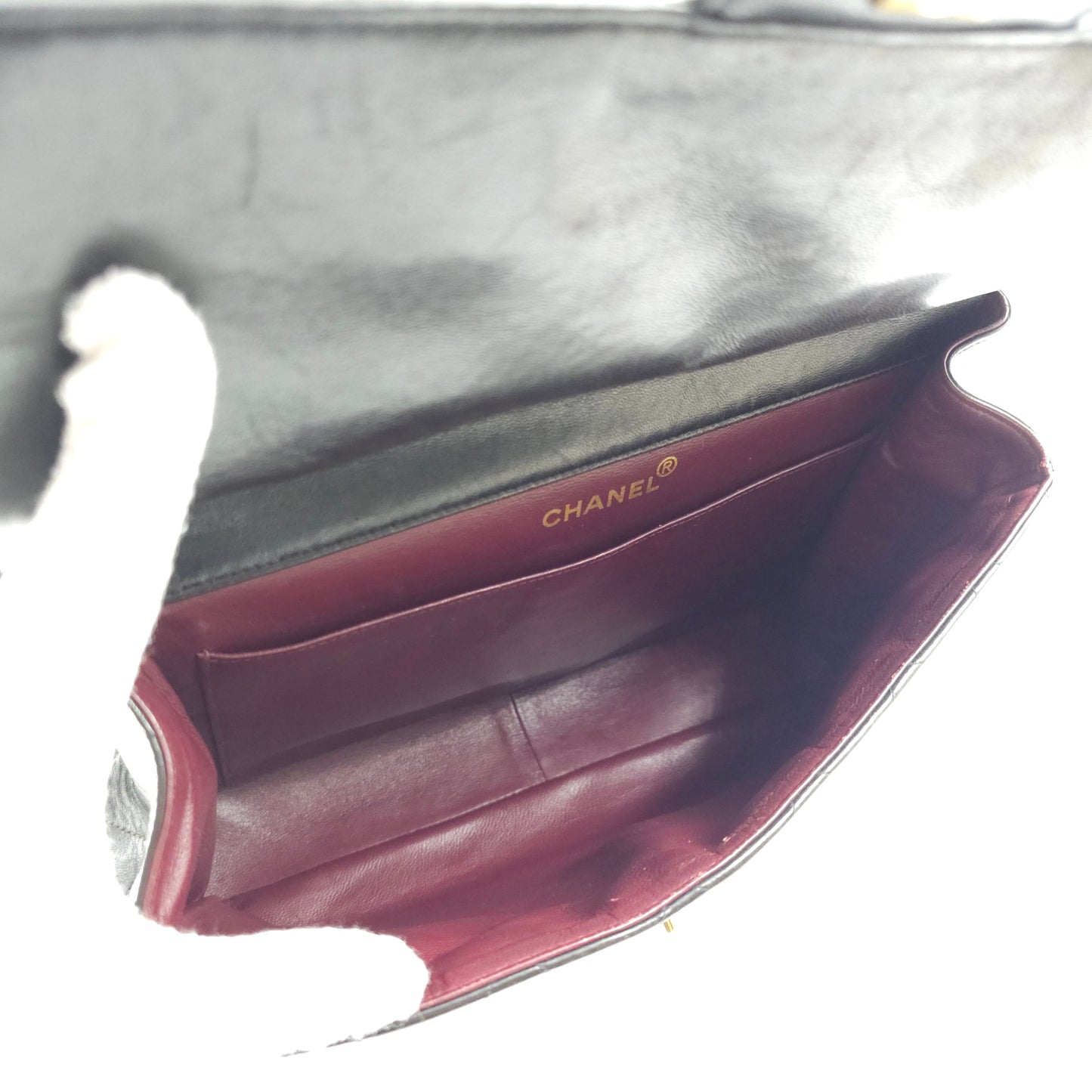Chanel Glazed Calfskin Large Classic Double SIded Flap Bag