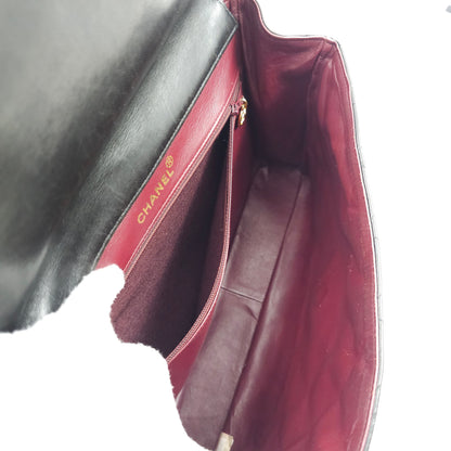 Chanel Glazed Calfskin Large Classic Double SIded Flap Bag