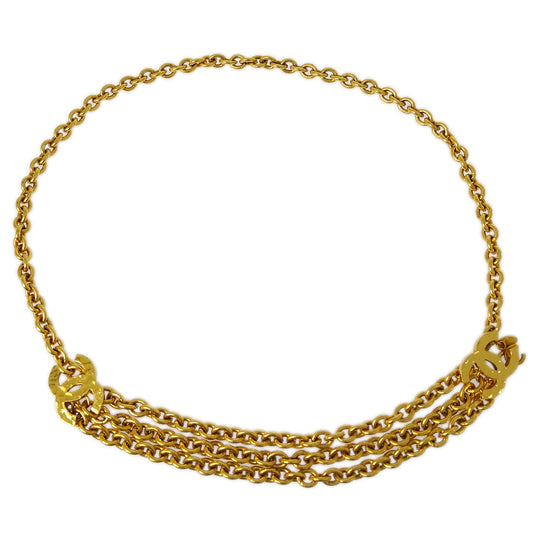 Chanel CC Chain Belt Gold Small Good 684