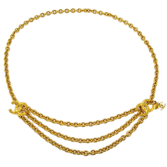 Chanel CC Chain Belt Gold 684 Small Good