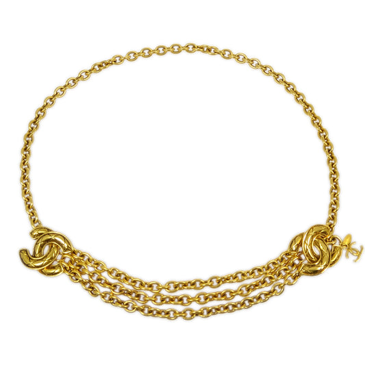 Chanel CC Gold Chain Belt 6051 Small Good