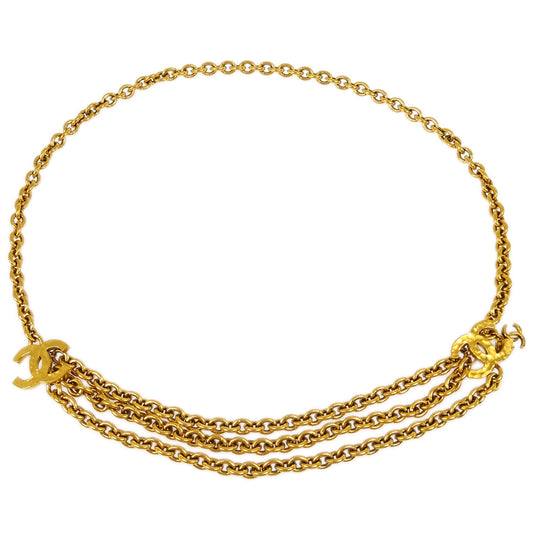 Chanel CC Chain Belt Gold 684 Small Good