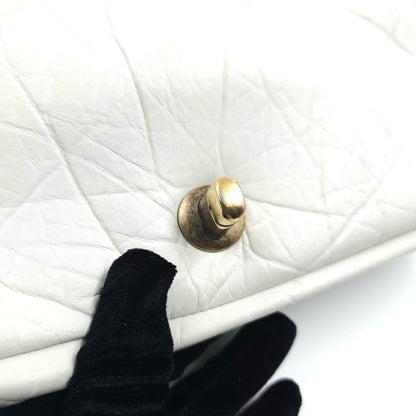 Chanel white quilted leather pondicherry flap bag TWS