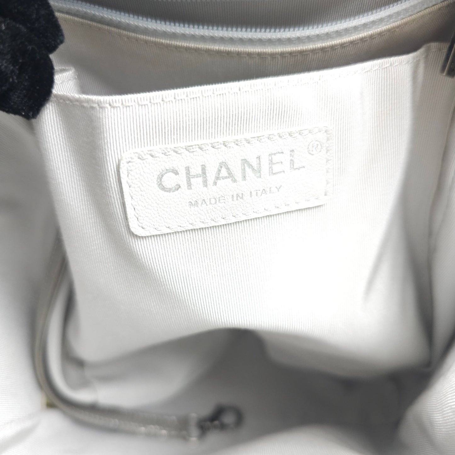 Chanel metallic calfskin chevron urban spirit bucket bag