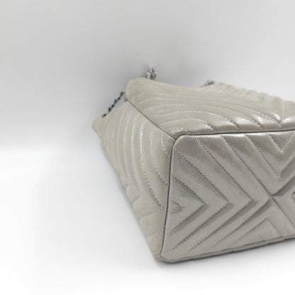 Chanel metallic calfskin chevron urban spirit bucket bag