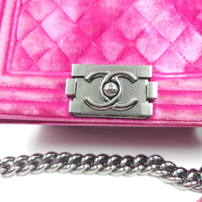 Chanel Pink Velvet Small LeBoy Bag TWS
