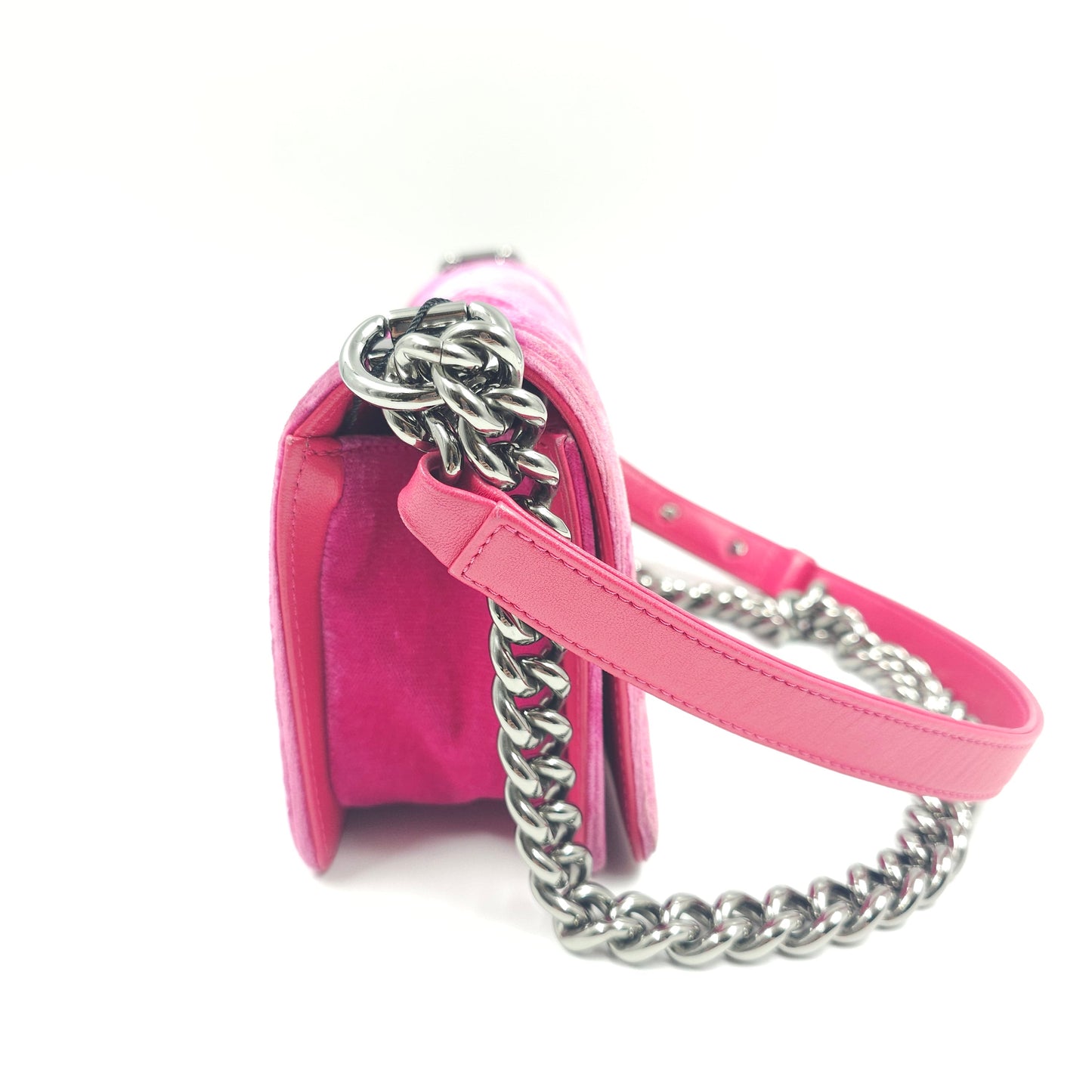 Chanel Pink Velvet Small LeBoy Bag TWS