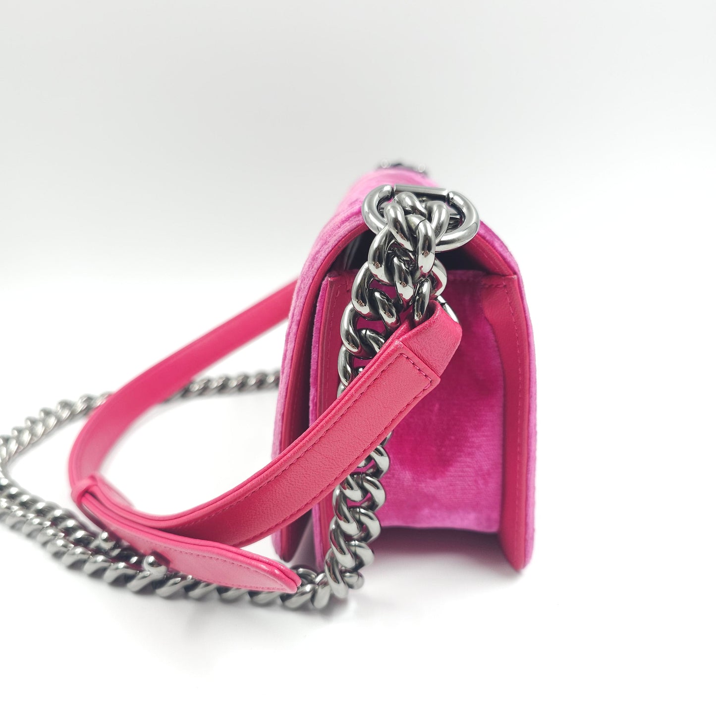 Chanel Pink Velvet Small LeBoy Bag TWS