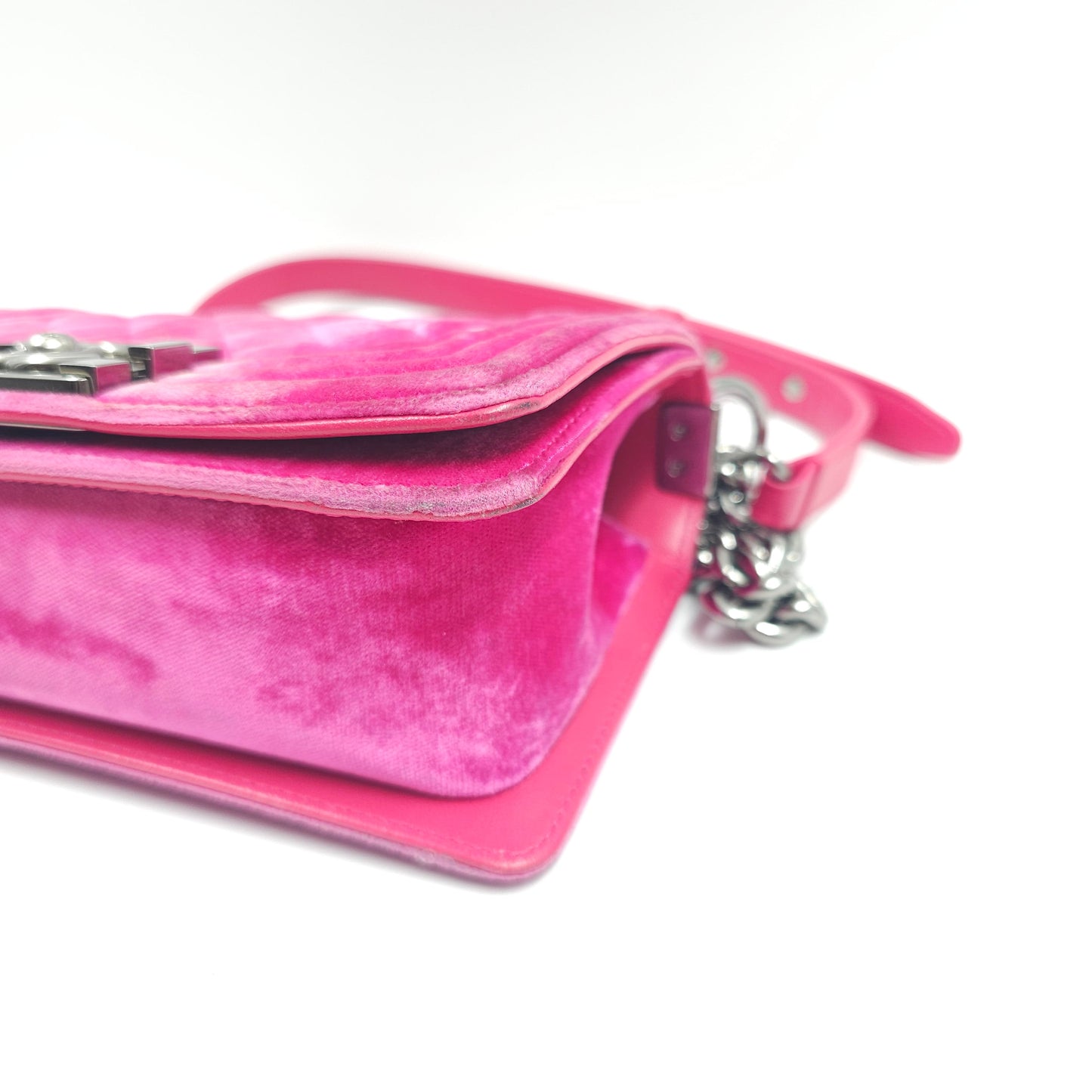 Chanel Pink Velvet Small LeBoy Bag TWS