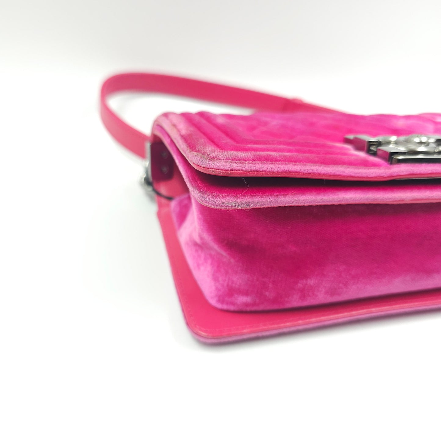Chanel Pink Velvet Small LeBoy Bag TWS