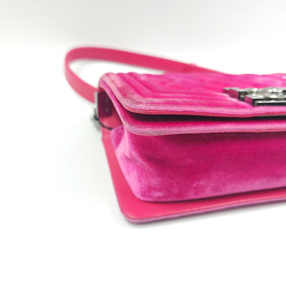 Chanel Pink Velvet Small LeBoy Bag TWS