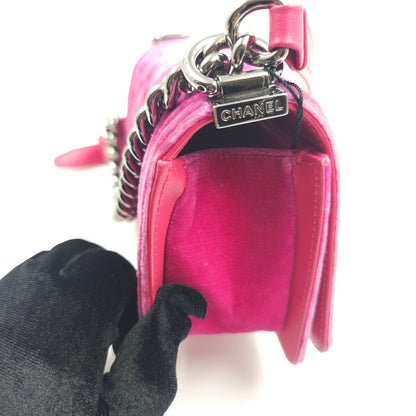 Chanel Pink Velvet Small LeBoy Bag TWS