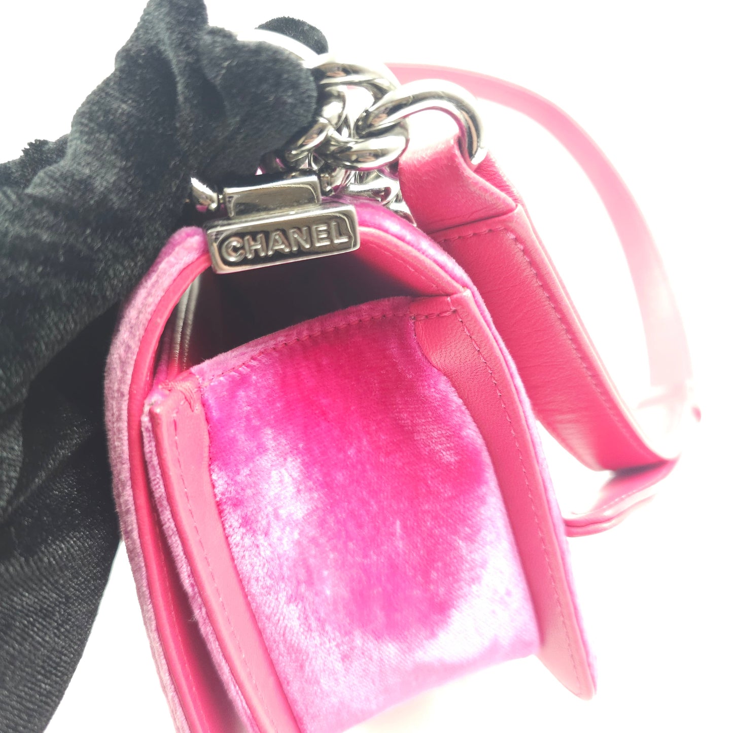 Chanel Pink Velvet Small LeBoy Bag TWS