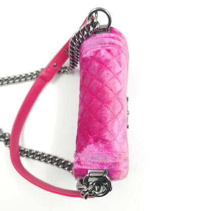 Chanel Pink Velvet Small LeBoy Bag TWS