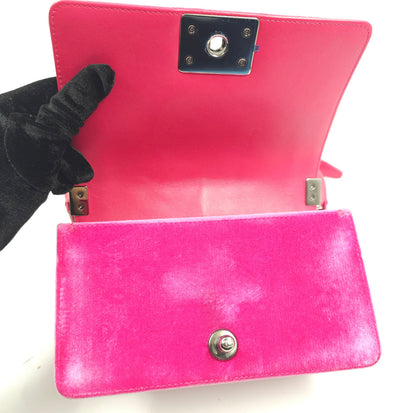 Chanel Pink Velvet Small LeBoy Bag TWS