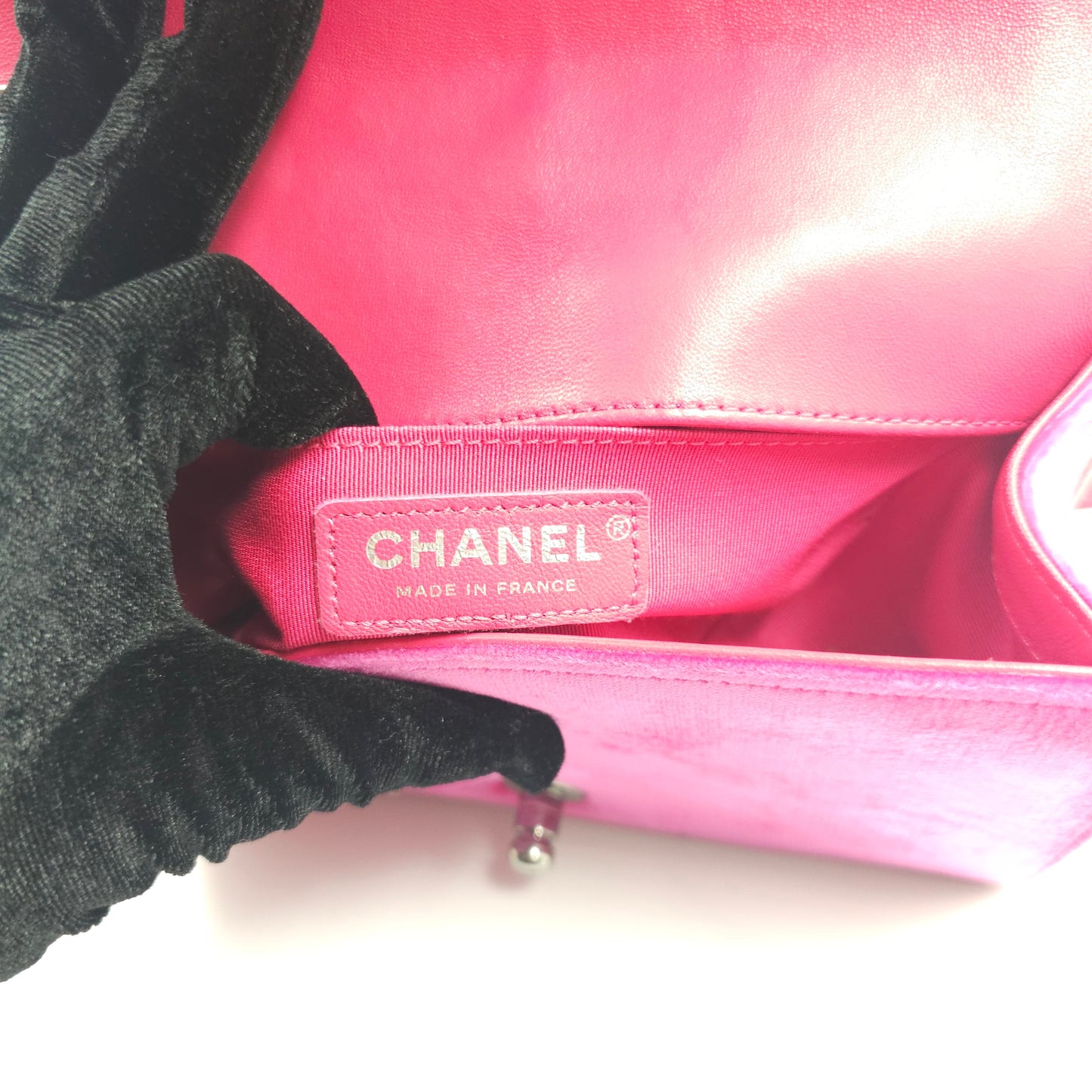 Chanel Pink Velvet Small LeBoy Bag TWS