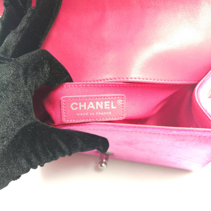 Chanel Pink Velvet Small LeBoy Bag TWS
