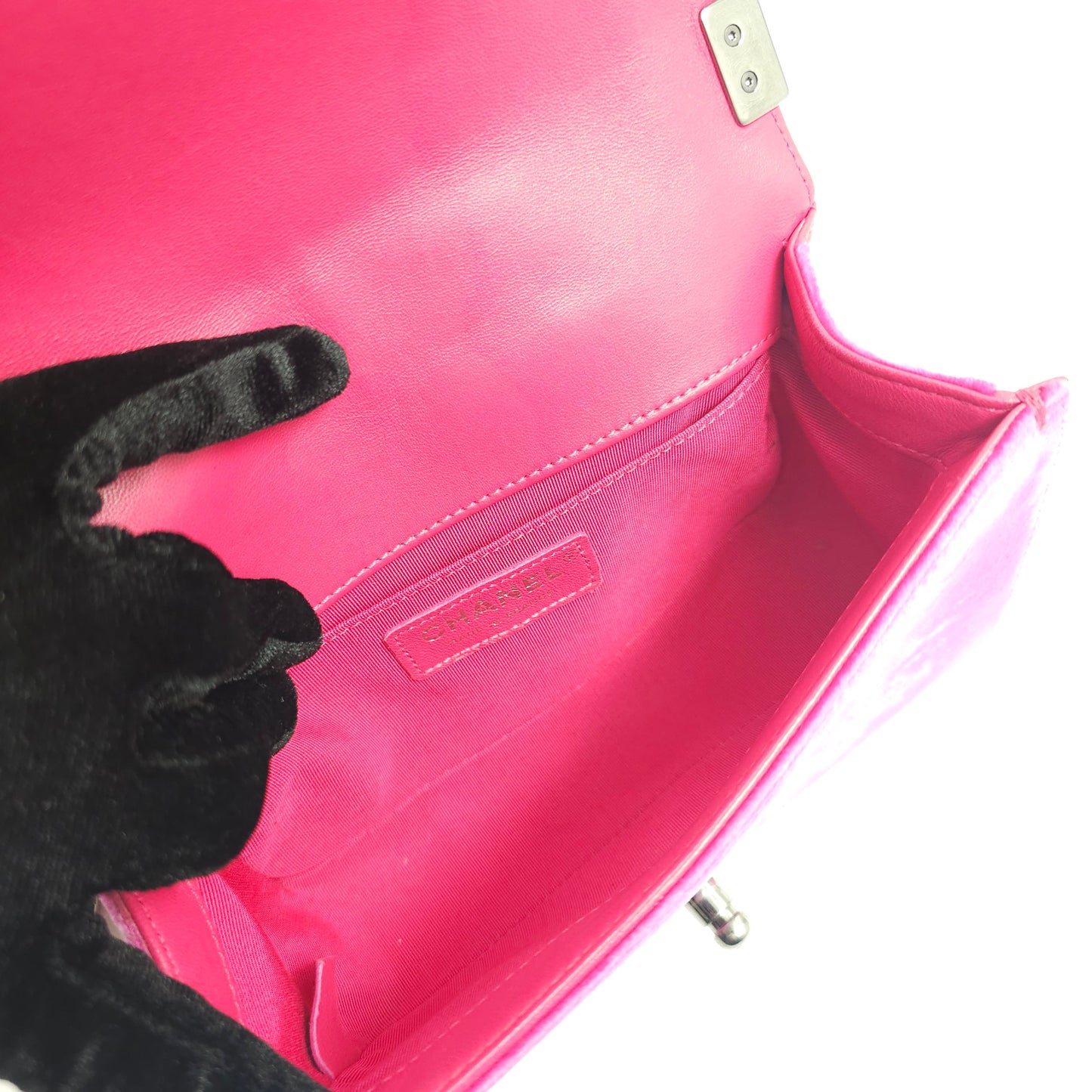 Chanel Pink Velvet Small LeBoy Bag TWS