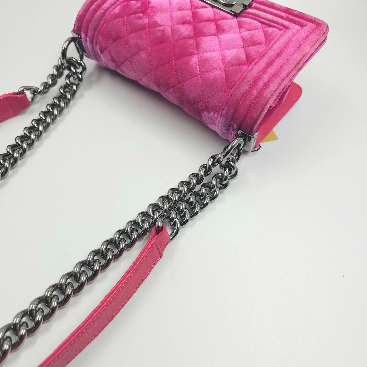 Chanel Pink Velvet Small LeBoy Bag TWS