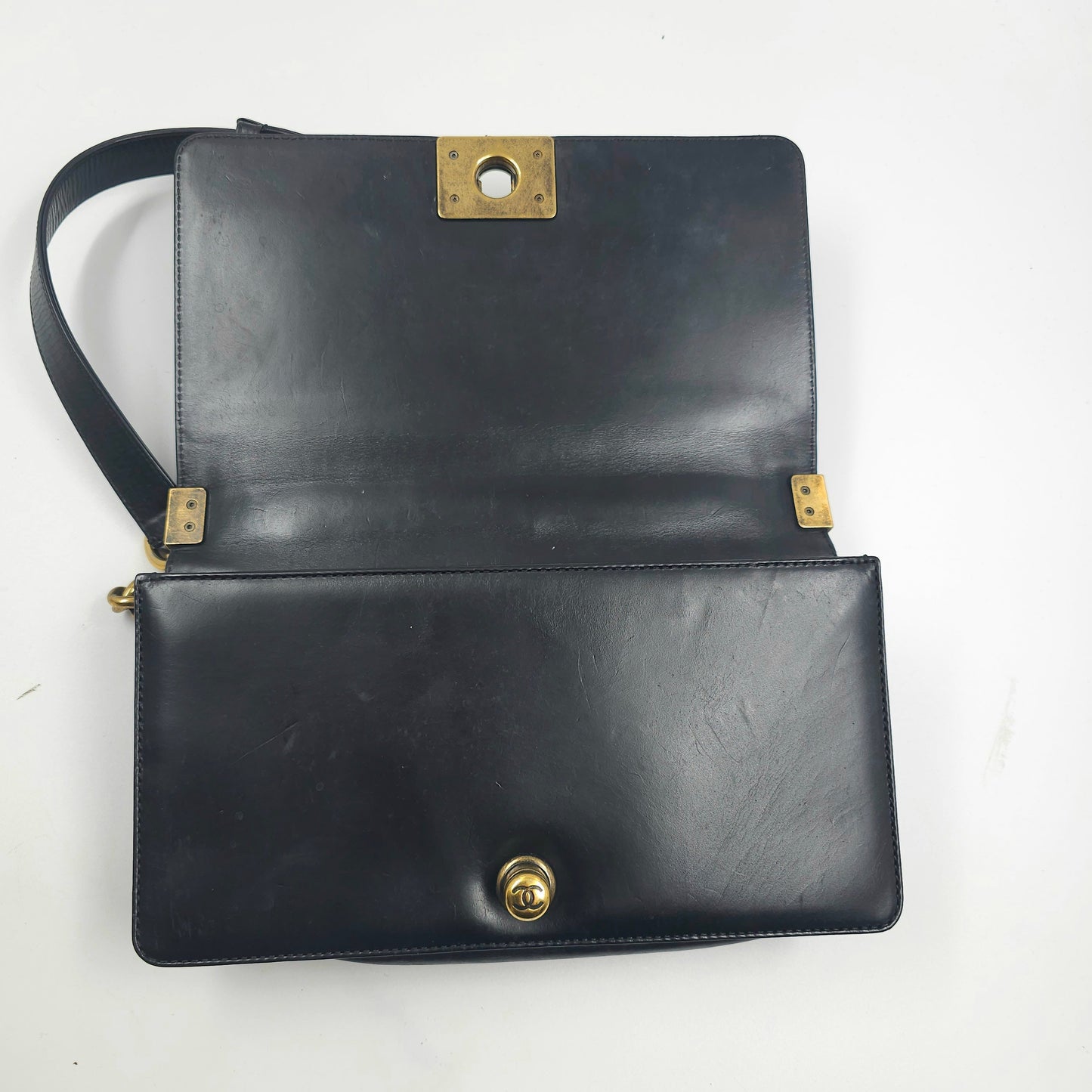 Chanel Black Lambskin Medium LeBoy Flap bag TWS