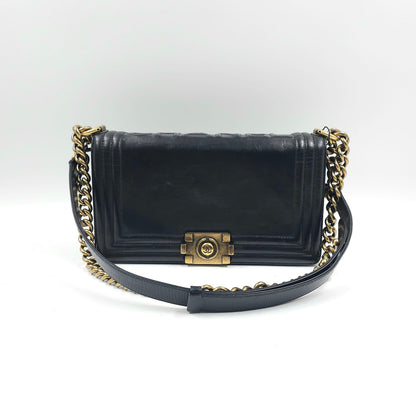 Chanel Black Lambskin Medium LeBoy Flap bag TWS