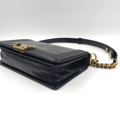 Chanel Black Lambskin Medium LeBoy Flap bag TWS