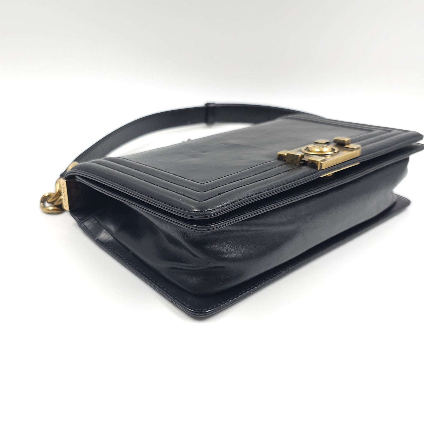 Chanel Black Lambskin Medium LeBoy Flap bag TWS