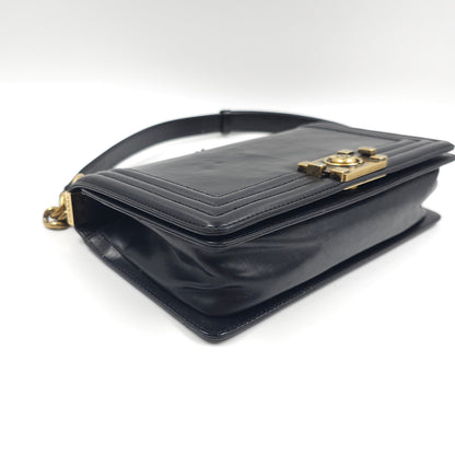 Chanel Black Lambskin Medium LeBoy Flap bag TWS