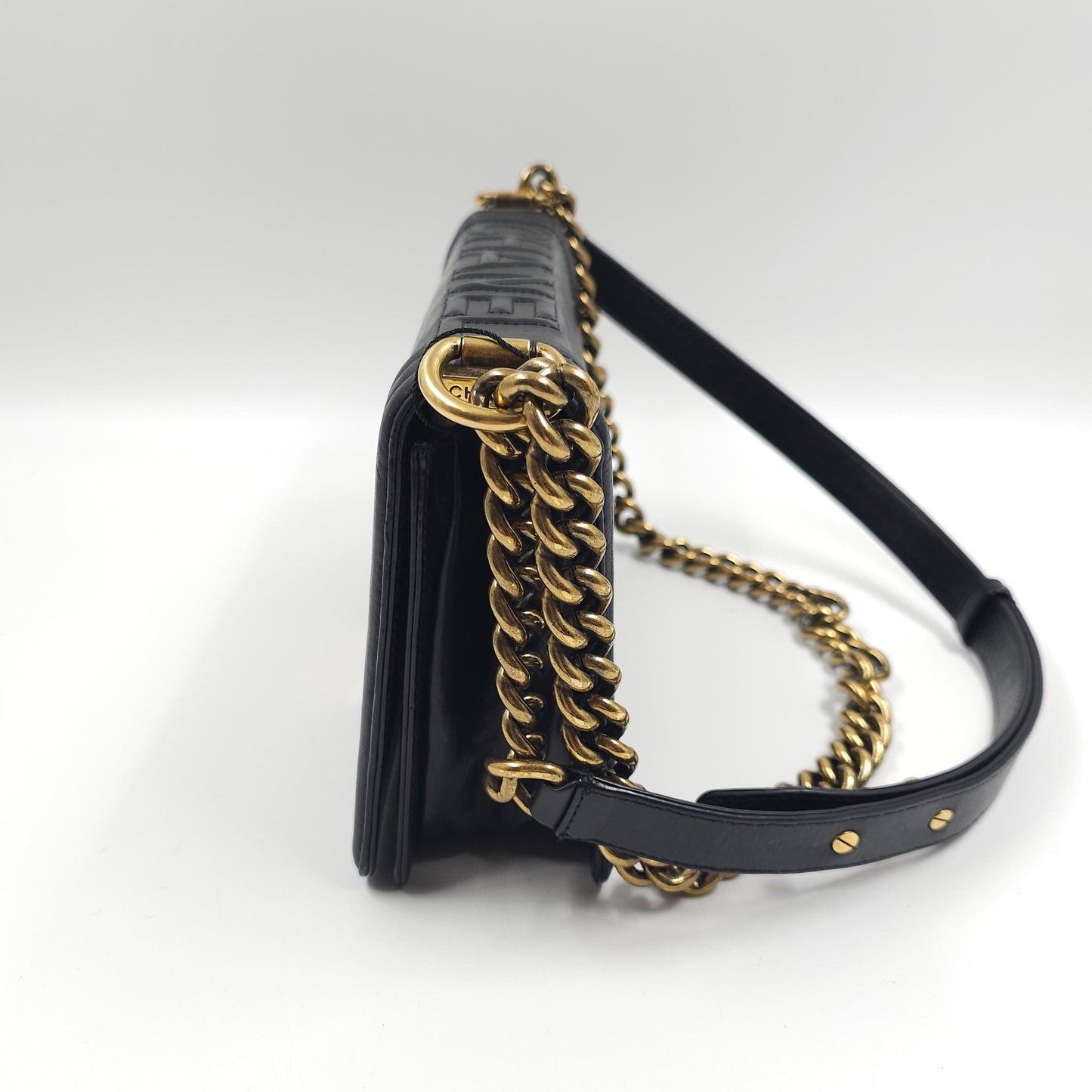 Chanel Black Lambskin Medium LeBoy Flap bag TWS