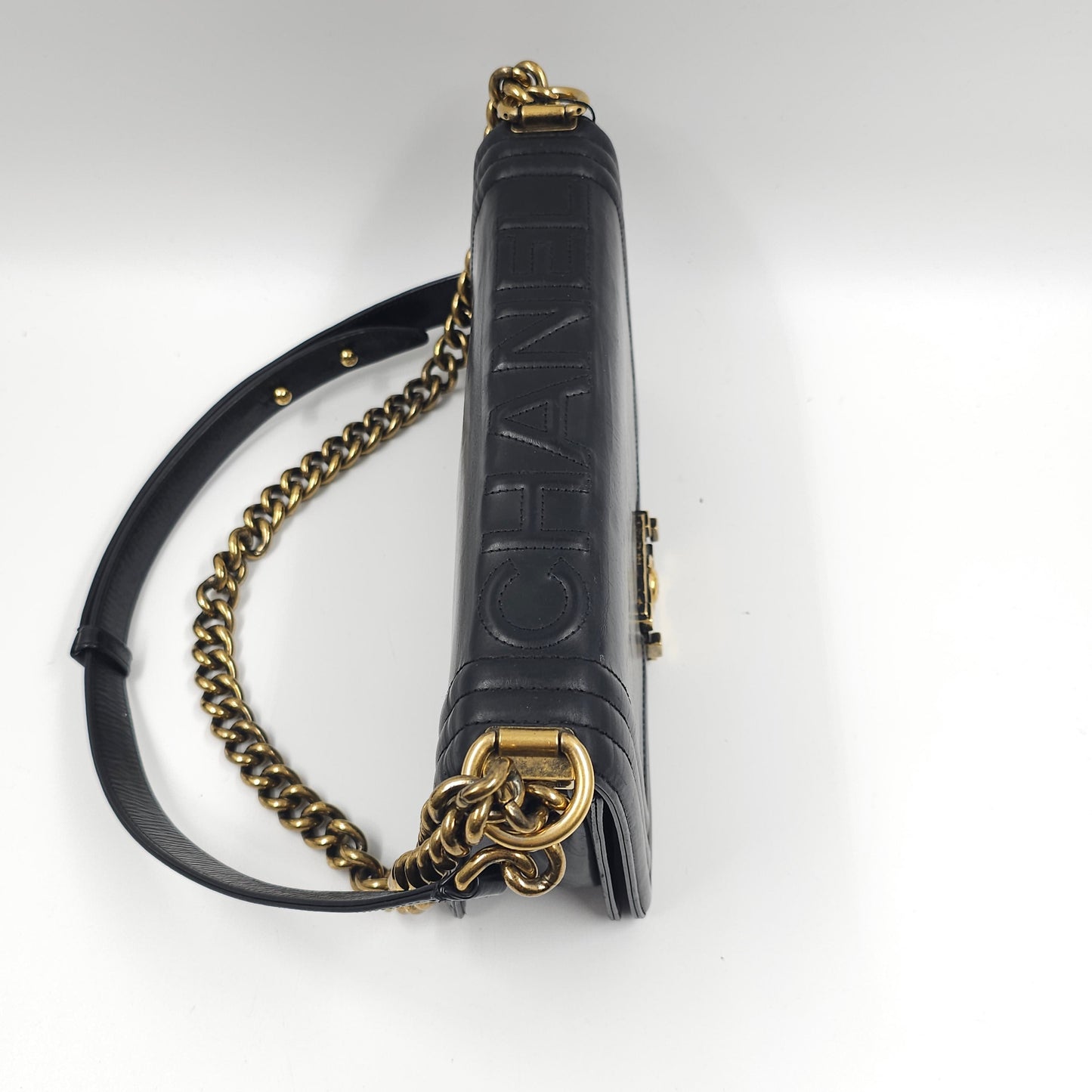 Chanel Black Lambskin Medium LeBoy Flap bag TWS