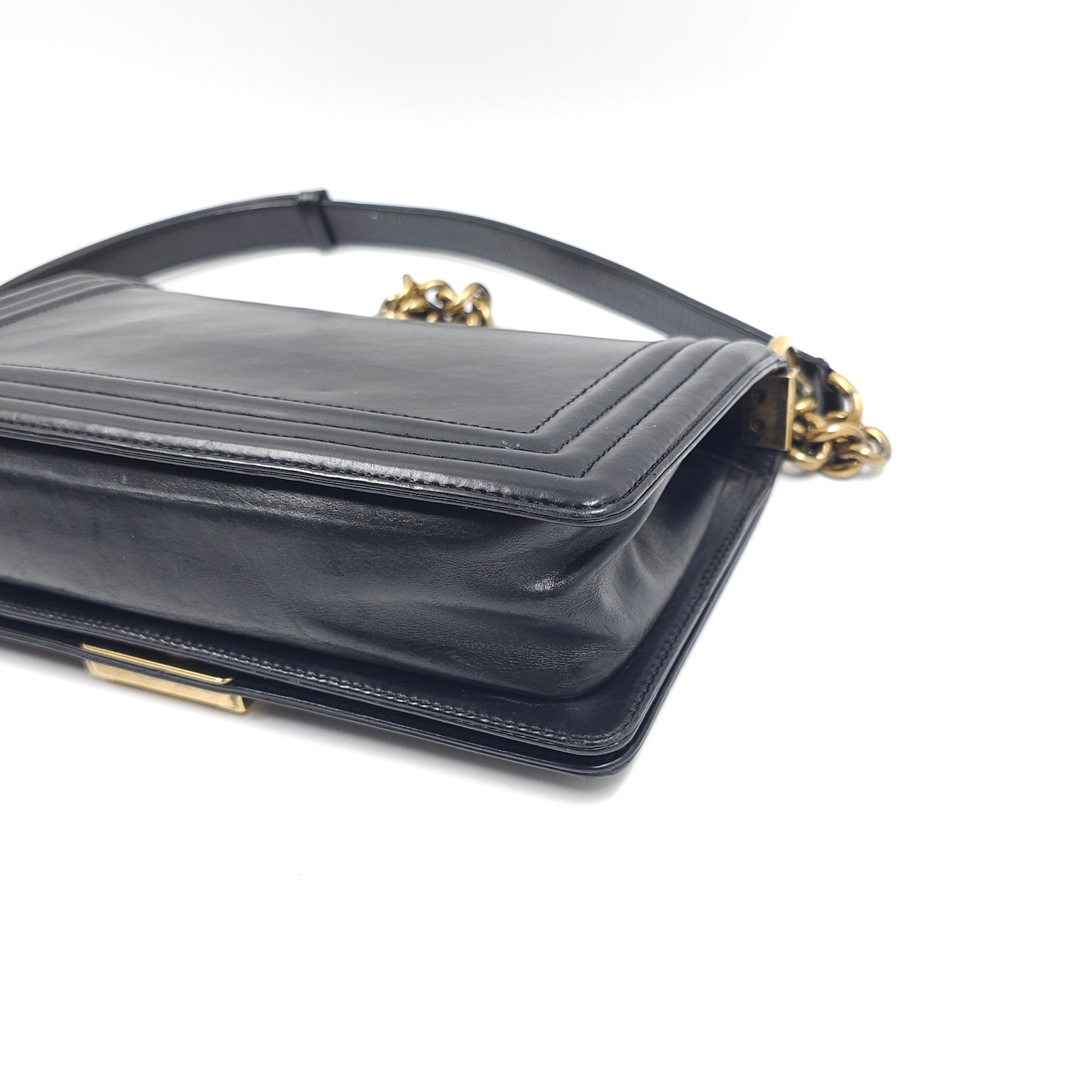 Chanel Black Lambskin Medium LeBoy Flap bag TWS