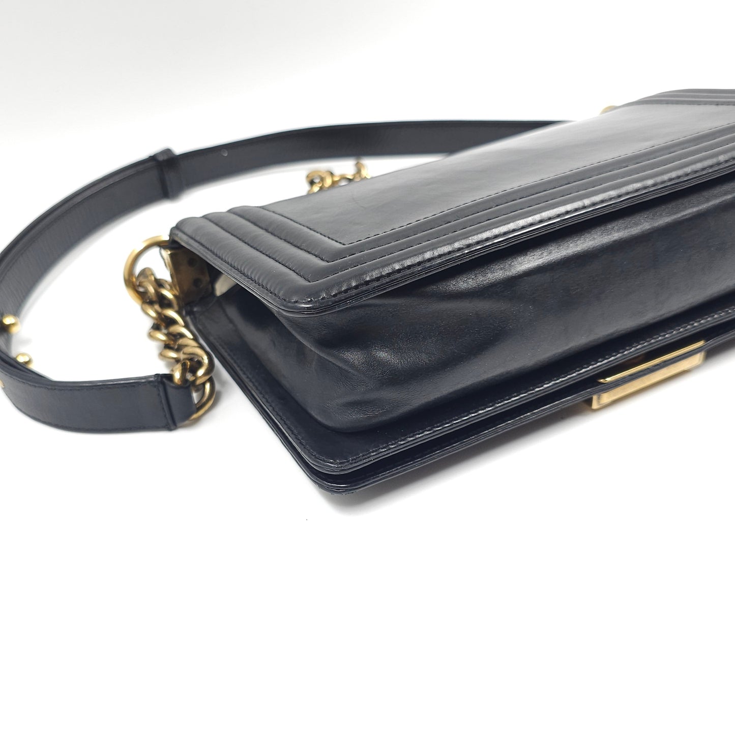 Chanel Black Lambskin Medium LeBoy Flap bag TWS