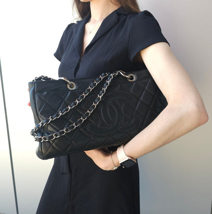Chanel Calfskin Leather Timeless shopping tote bag TWS