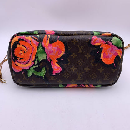 LOUIS VUITTON Monogram Canvas Steven Sprouse Roses Neverfull Mm Bag