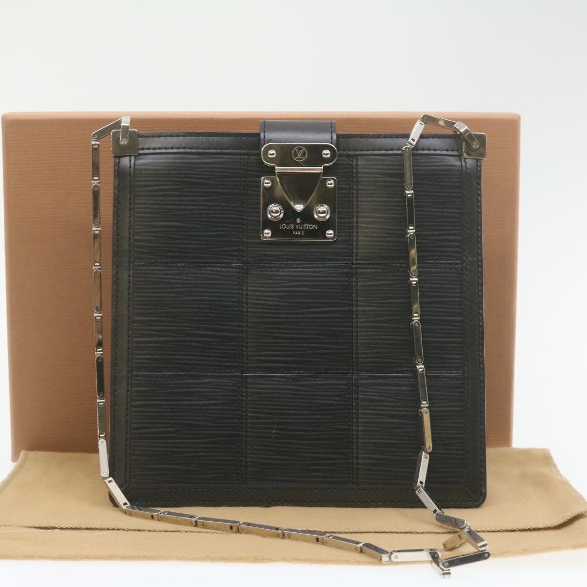 LOUIS VUITTON Epi Stretch Mojito Shoulder Bag Pouch Black M54612 LV Auth 21016