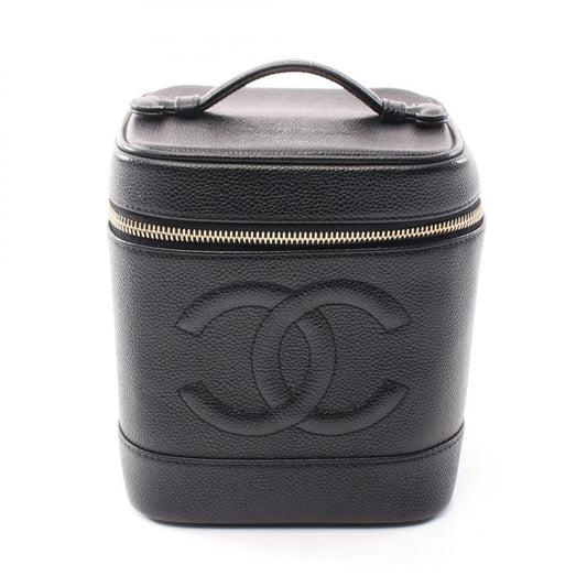 Chanel Caviar Skin Coco Mark Handbag Black