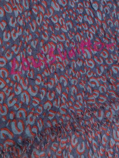 LOUIS VUITTON Cheetah Print Scarf