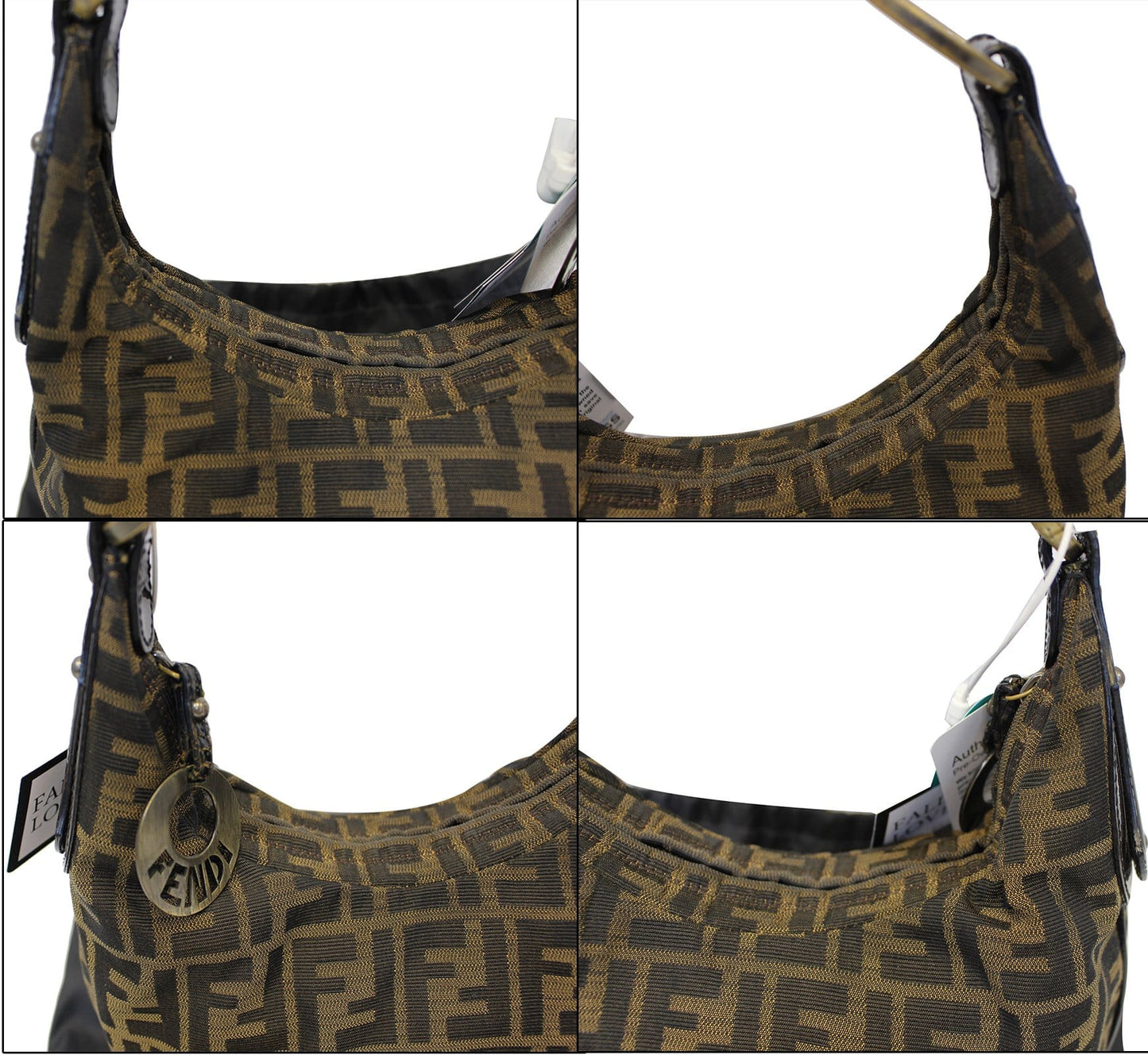 FENDI Zucca Monogram Hobo Bag
