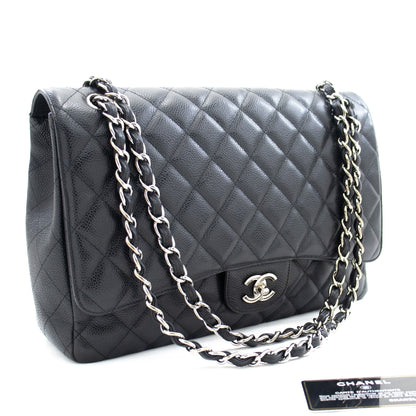 Chanel Flap Leather Black Shoulder Bag 6
