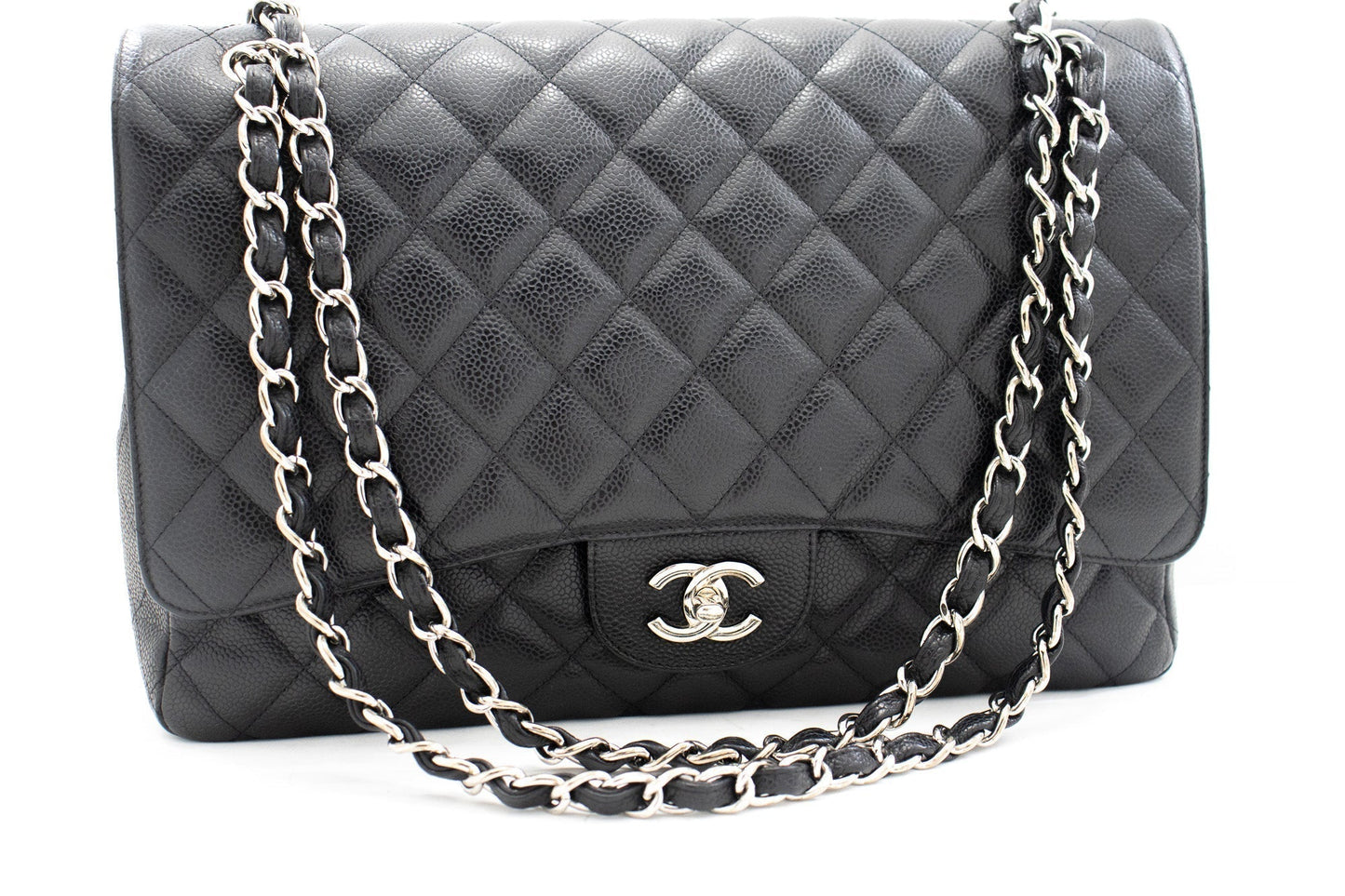 Chanel Flap Leather Black Shoulder Bag 6