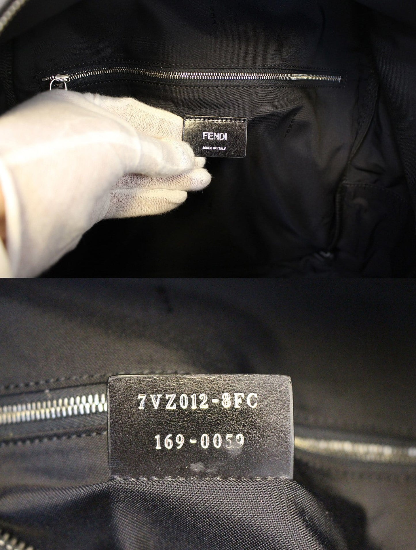 FENDI Black Large Monster Eyes Backpack Bag