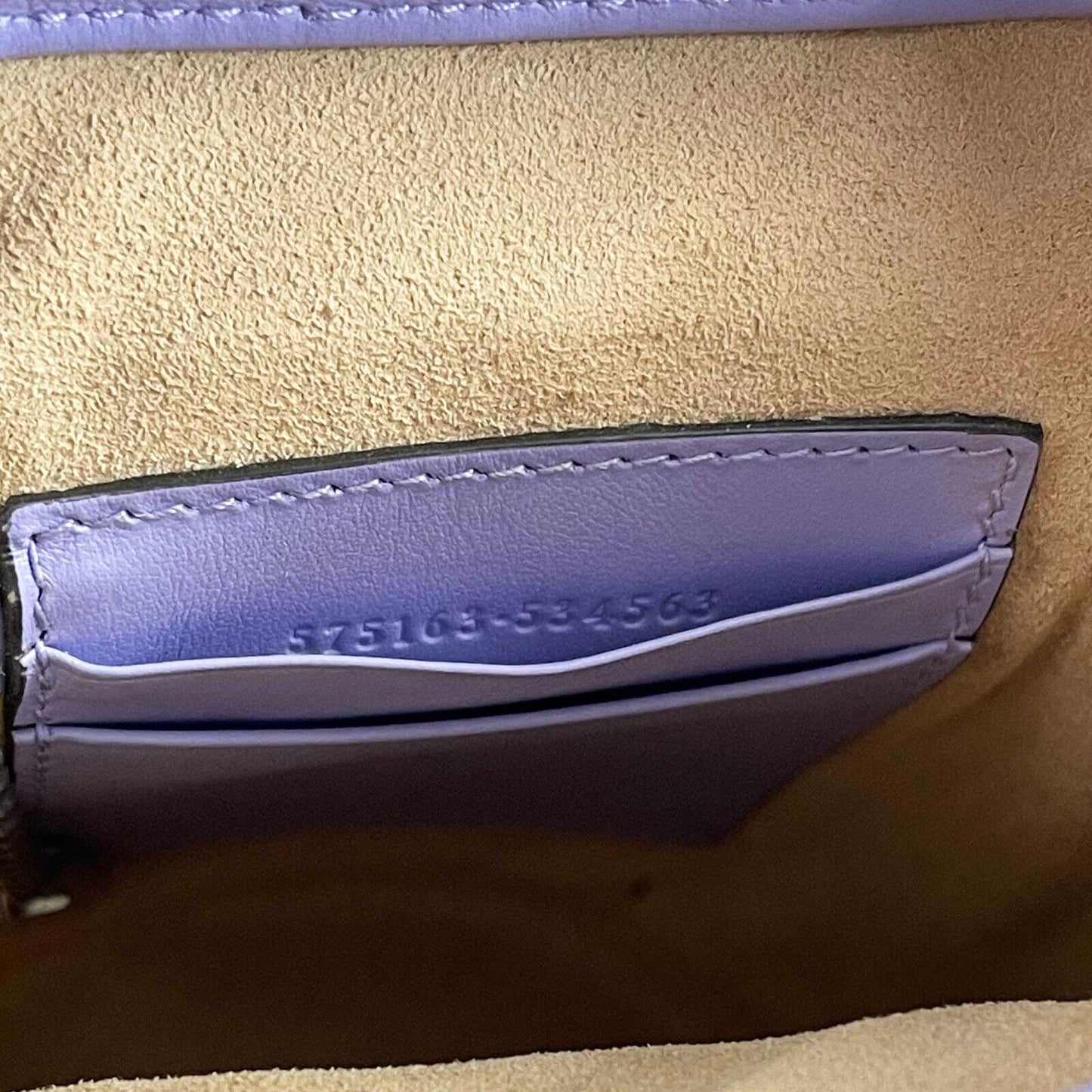 GUCCI GG Marmont Bucket Crossbody Bag Matelasse Mini Purple