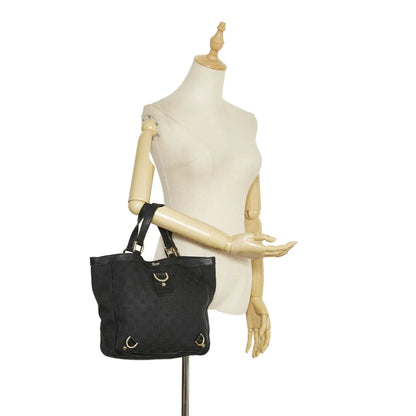 Gucci Abbey Tote Bag Black GG Canvas