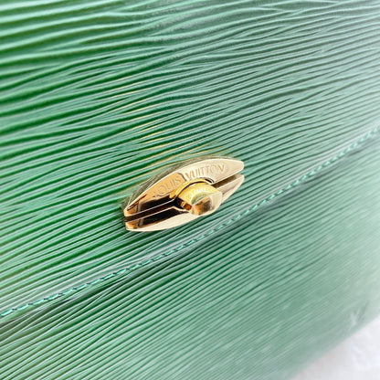 Louis Vuitton Green Leather Marlesherbes Bag
