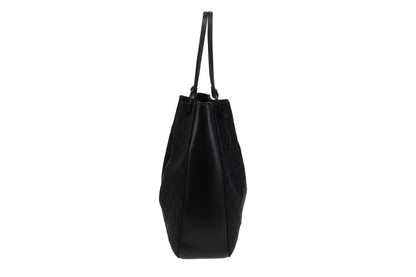 Gucci Vintage Black GG Tote Rouched