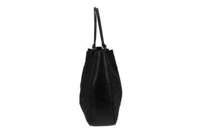 Gucci Vintage Black GG Tote Rouched