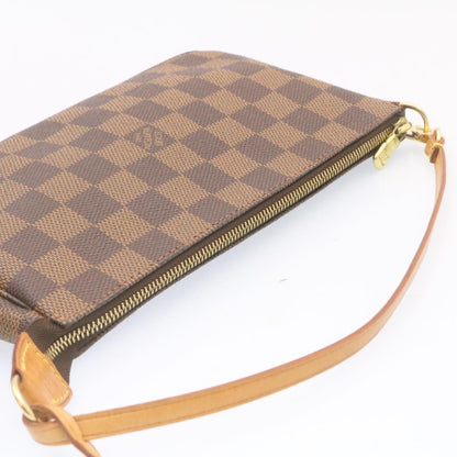 LOUIS VUITTON Damier Ebene Pochette 100th Accessoires Pouch N41206 Auth 25208A