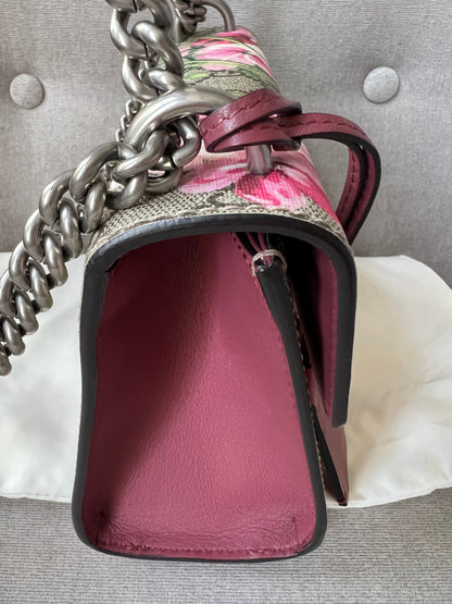 Gucci Small Padlock Blooms GG Supreme Bag