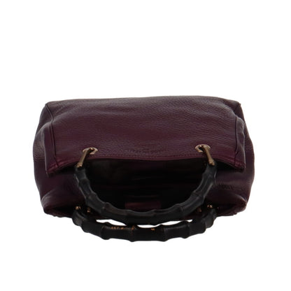 Gucci Metallic Purple Medium Bamboo 2 Way Shopper